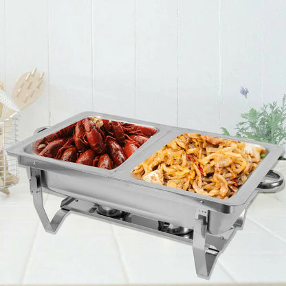 7.5L Stainless Steel Professional Chafing Dish, Food Warming Container Set for Party, Buffet, Catering
