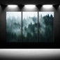 Photographic Dark Tree Misty Landscape Art