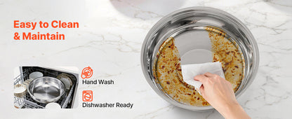 4 Pack Chafing Dish Buffet Set, Stainless Steel w/4 Full Size Round Pans