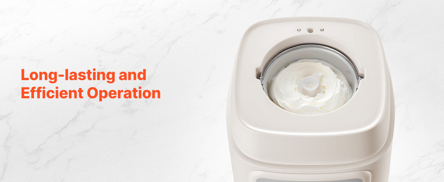 Upright Automatic Ice Cream Maker with Built-in Compressor, 1 Quart No Pre-freezing, Gelato,  Frozen Yogurt