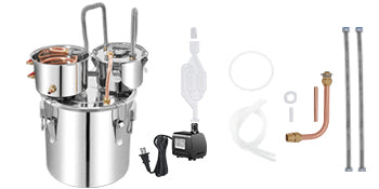50L Alcohol Water Distiller, Stainless Steel Brewing Machine for Whisky Wine Beer Dispenser