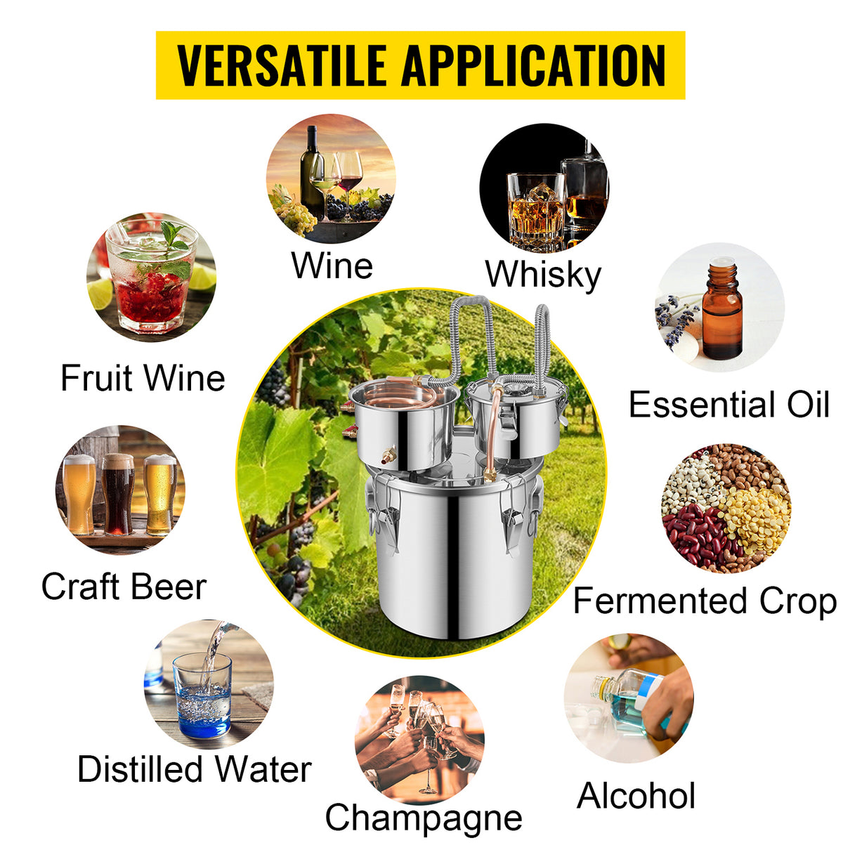 12L 20L 30L Alcohol Distiller Machine, Beer Brewing Equipment, DIY Wine, Moonshine Apparatus Dispenser Kit