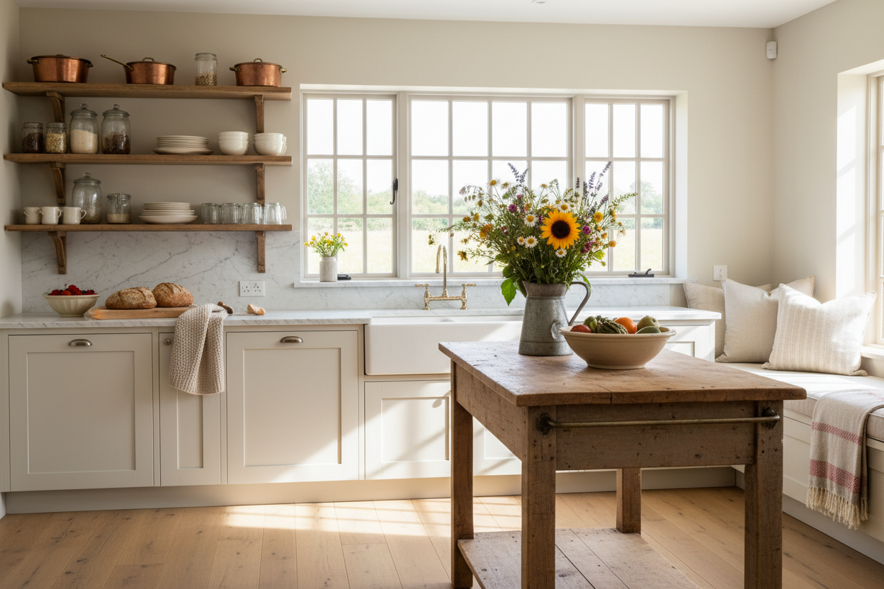 Pretty Farmhouse Kitchen